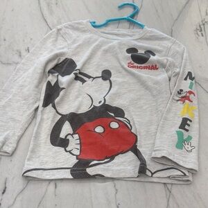 Disney Mickey Mouse Long Sleeve Gray Shirt